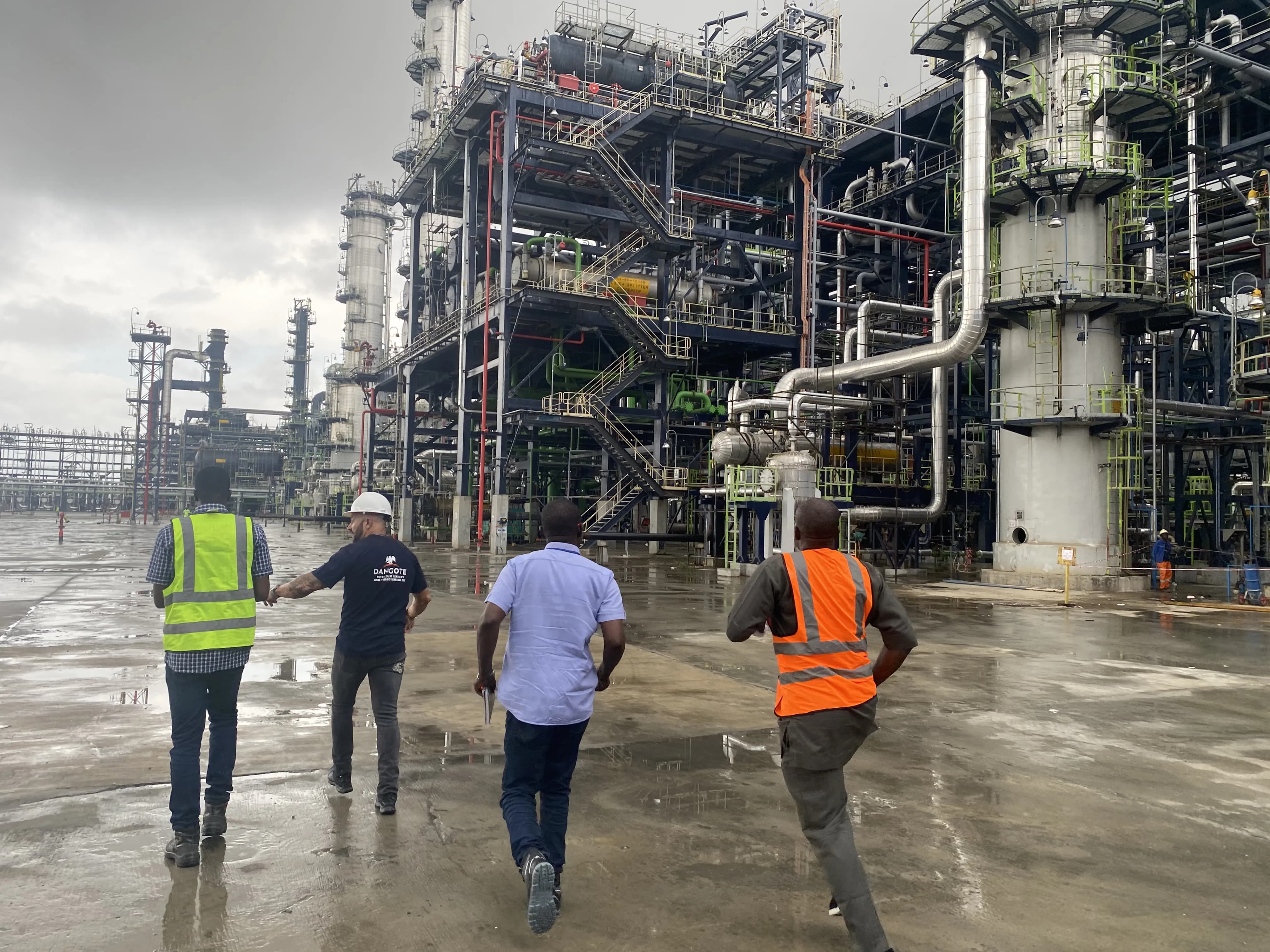 Technician working on server rack