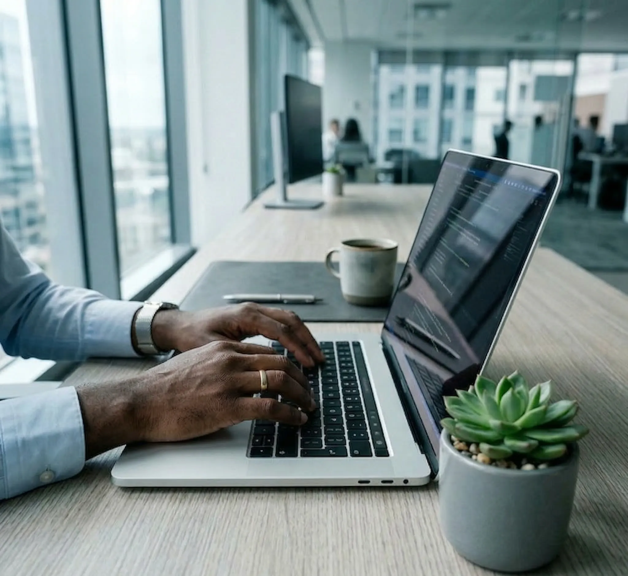 Professional desk setup
